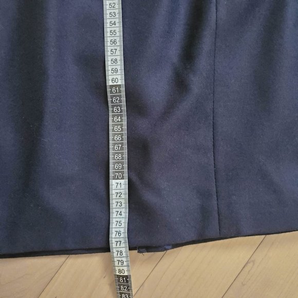 Henry White 100% Wool Black Pleated Skirt Size 14 - Picture 10 of 11